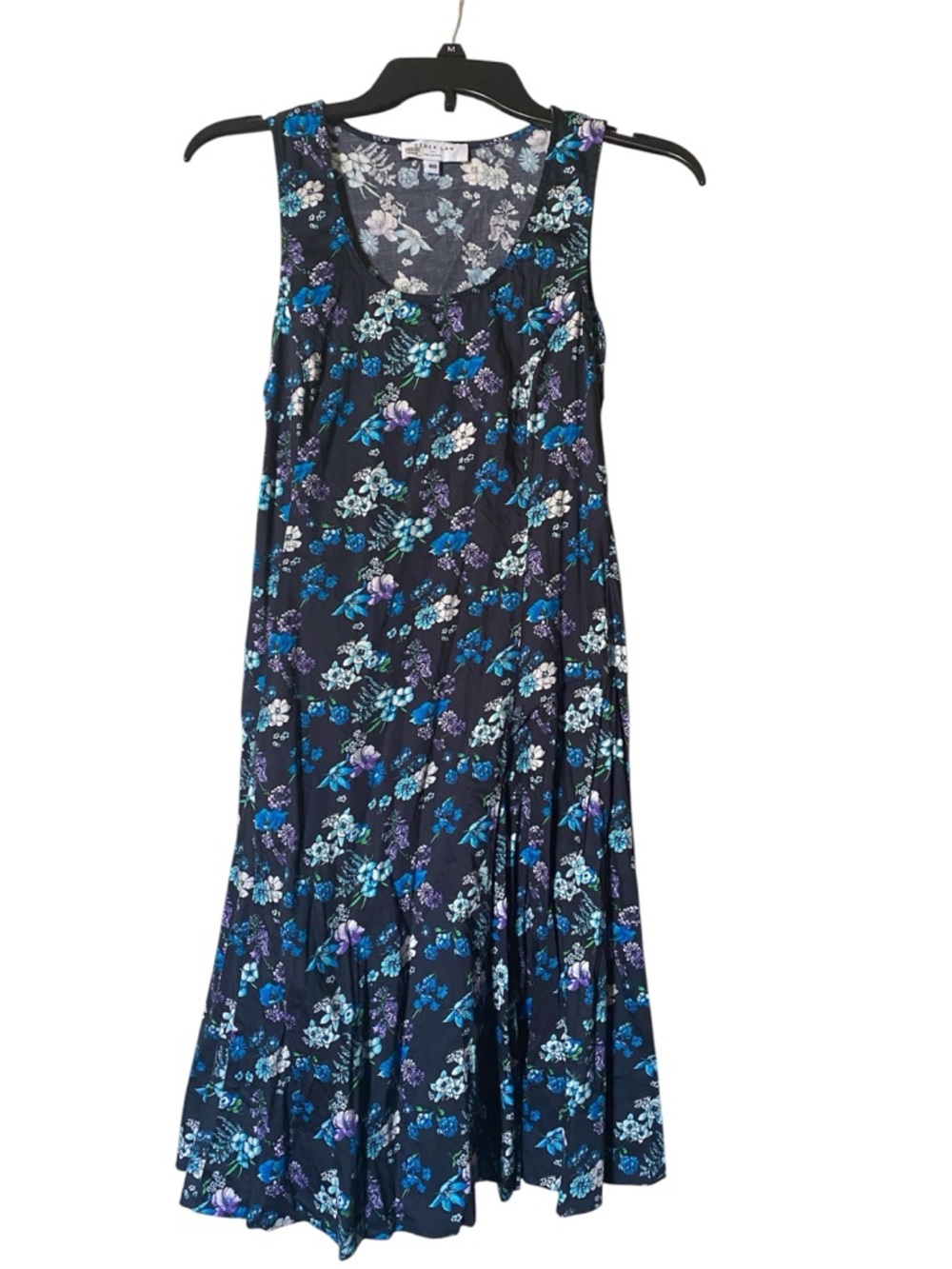 Derek Lam sz 40 (S/M) Sleeveless Navy Floral Dress - Blue & Purple